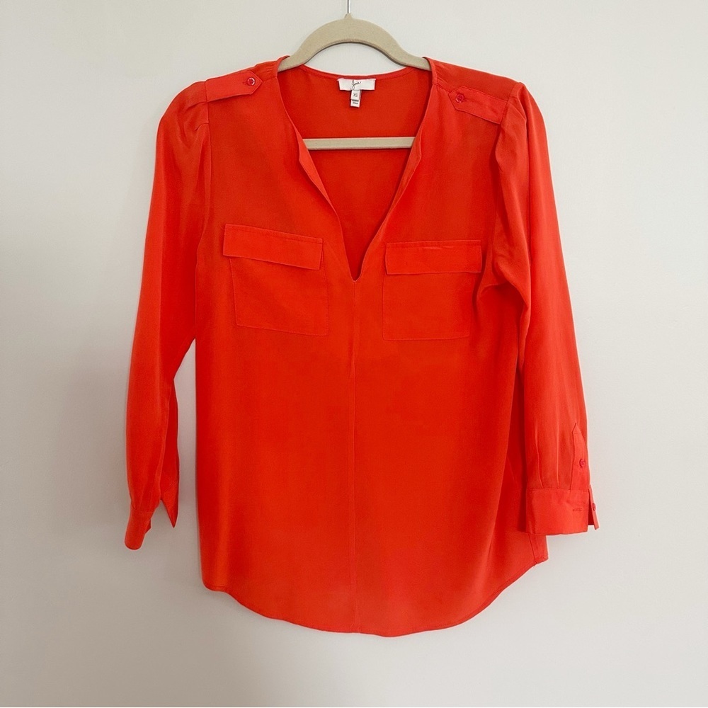 Joie Silk Blouse Orange XS